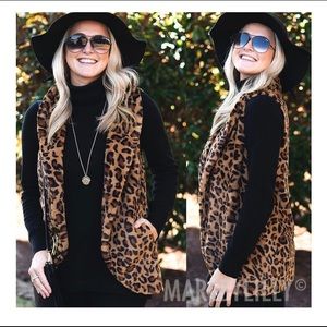 Leopard Print Vest (Fluffy Faux Fur) NWT